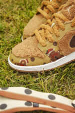 [Custom Gingerbread Bear] Jordan Air Jordan 1 Low Top Unisex Skateboarding Shoes - Image 3