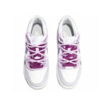 [Custom Clumsy Little Devil] Dunk Skateboarding Shoes Unisex Low-top Purple/Gray/White - Image 6