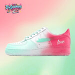 [Custom Love Notes: Red and green]  Air Force 1 Skateboarding Shoes Men Low-top White/green/red - Image 2