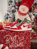 [Custom Christmas Star] Air Jordan 1 High Top Unisex Skateboarding Shoes - Image 9