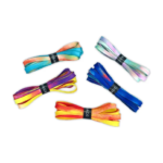 5 Pairs Cool irregular tie-dye gradient Niche original tropical island series Shoelaces Unisex couple style - Image 2
