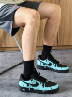 [Custom Dissolved ink electric light green]  Air Force 1 Skateboarding Shoes Unisex - Image 7
