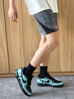 [Custom Dissolved ink electric light green]  Air Force 1 Skateboarding Shoes Unisex - Image 8