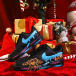[Custom Men's Christmas Eve bear graffiti]  Air Force 1 Skateboarding Shoes Men - Image 7