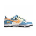 [Custom Silly Pumpkin] Dunk Skateboarding Shoes Unisex Low-top Blue/White - Image 4