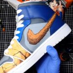 [Custom The Strongest form of Saiyan] Air Jordan 1 Mid Skateboarding Shoes Unisex - Image 5