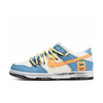 [Custom Silly Pumpkin] Dunk Skateboarding Shoes Unisex Low-top Blue/White - Image 2