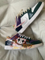 [Custom Doodle 2 Male E]  Dunk Skateboarding Shoes Spilt Color Shoes Men - Image 10