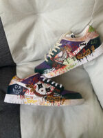 [Custom Doodle 2 Male E]  Dunk Skateboarding Shoes Spilt Color Shoes Men - Image 8