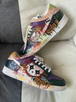 [Custom Doodle 2 Male E]  Dunk Skateboarding Shoes Spilt Color Shoes Men - Image 9