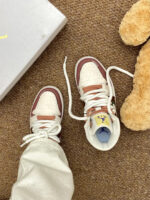 [Custom Winter Wish] Air Jordan 1 Mid - Top Skateboarding Shoes Unisex - Image 8