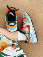 [Custom Hawaiian Sunshine] Dunk Low Skateboard Shoes Unisex Orange/Blue - Image 11