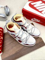 [Custom Trendy Deconstructed] Jordan Air Jordan 1 Mid Skateboarding Shoes Unisex - Image 7
