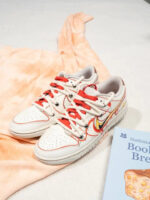[Custom Halloween Clown] Dunk Skateboarding Shoes Unisex Low-top White/Red - Image 10