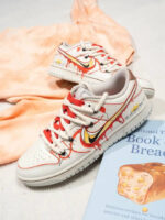 [Custom Halloween Clown] Dunk Skateboarding Shoes Unisex Low-top White/Red - Image 9