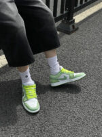 [Custom Tundra] Air Jordan Low - Top Skateboarding Shoes Unisex Green - Image 9