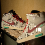 Silver Patterns - Men's Jordan 1 Mid CNY Custom - Image 5