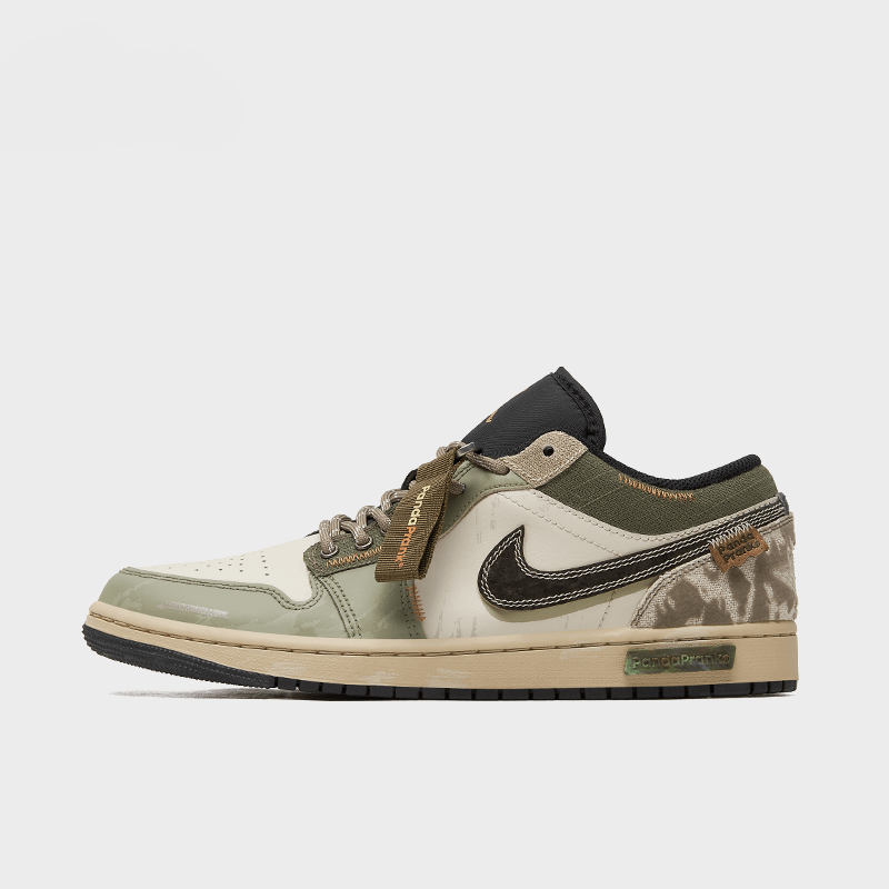 1_57539791-d4ae-4bed-9e80-9e5cb52b814e.png Pine forest - Men's Air Jordan 1 Low Custom - Image 1