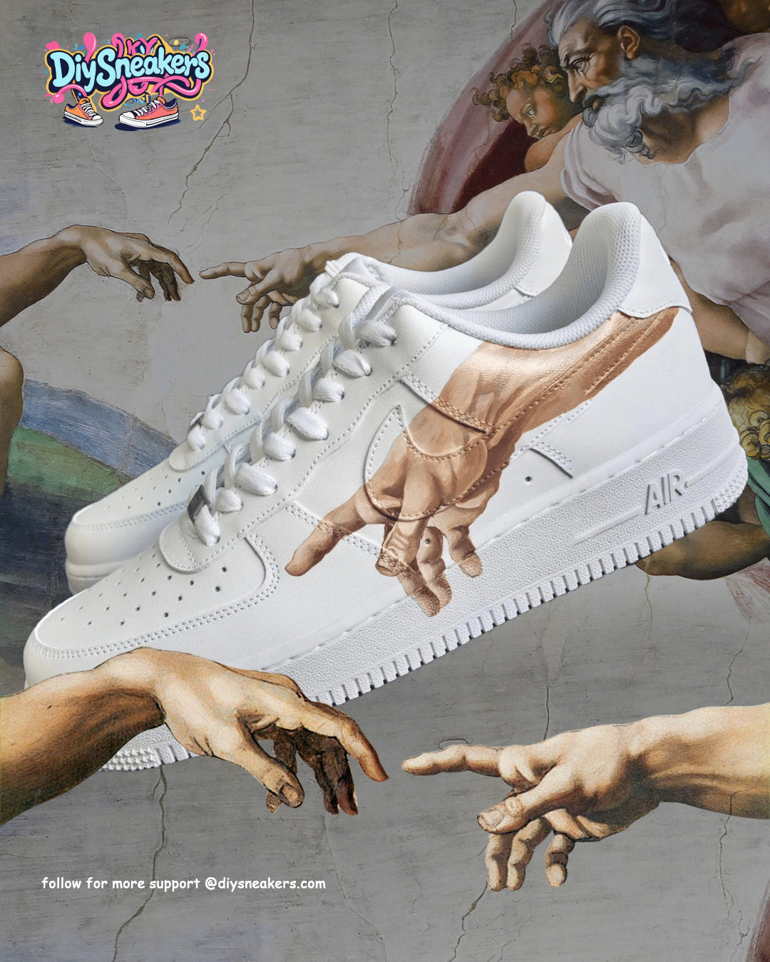 1_70388d16-4dbc-42ec-9dc2-6d7b77ceb546.jpg Hand of God--Unisex Air Force 1 Custom - Image 1