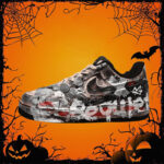 [Custom Unisex Doomsday War God black, white and red]  Air Force 1 Skateboarding Shoes Unisex