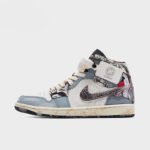 New Silver - Men's Jordan 1 Mid CNY Custom