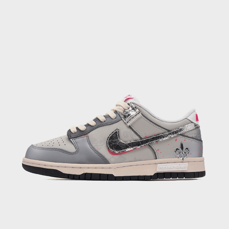 1_bf528b7d-a821-4f5a-91f6-91ecf4983c0f.png Silver Comet - Women's Dunk Low Custom - Image 1