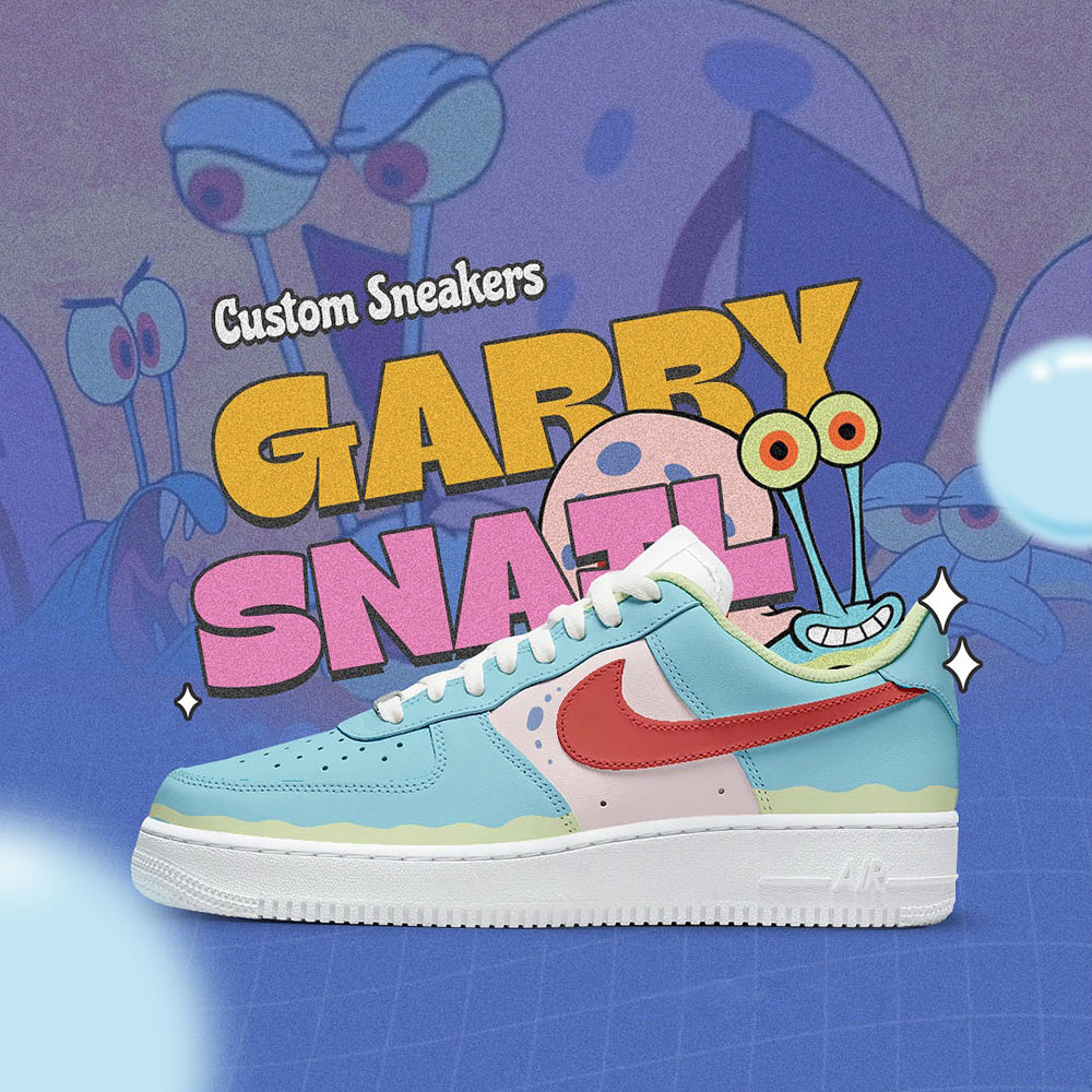 1_c4344da7-0075-4c43-b634-801f356f2418.jpg Yellow CuteSpongeBob - Garry Snail - Unisex Air Force - Image 1