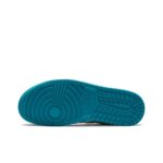 [Custom Cyber Mint Candy] Air Jordan 1 Low Unisex White/Blue/Green - Image 5
