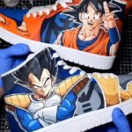 [Custom The Strongest form of Saiyan] Air Jordan 1 Mid Skateboarding Shoes Unisex - Image 2