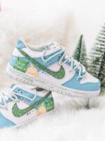 [Custom Plush Monster] Dunk Skateboarding Shoes Unisex Low-top Blue/Green - Image 7