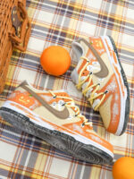 [Custom Sleepless Nights] Dunk Skateboarding Shoes Unisex Low-top Orange - Image 11