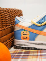 [Custom Silly Pumpkin] Dunk Skateboarding Shoes Unisex Low-top Blue/White - Image 10