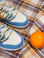 [Custom Silly Pumpkin] Dunk Skateboarding Shoes Unisex Low-top Blue/White - Image 9