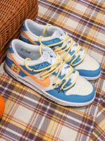 [Custom Silly Pumpkin] Dunk Skateboarding Shoes Unisex Low-top Blue/White - Image 11