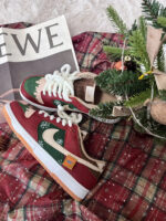 [Custom Frosted Berries] Dunk Skateboarding Shoes Unisex Low-top Red - Image 8