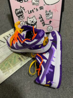 [Custom Dark Purple Pumpkin] Dunk Low Skateboard Shoes Unisex Purple/Orange - Image 9