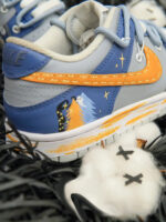 [Custom Ghostly Night] Dunk Skateboarding Shoes Unisex Low-top Blue/Gray - Image 8