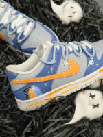 [Custom Ghostly Night] Dunk Skateboarding Shoes Unisex Low-top Blue/Gray - Image 9