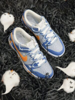 [Custom Ghostly Night] Dunk Skateboarding Shoes Unisex Low-top Blue/Gray - Image 7