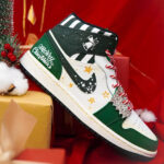 [Custom Shooting Star] Air Jordan 1 Mid Top Unisex Skateboarding Shoes Green - Image 2