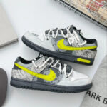 [Custom Hiking]  Dunk Skateboarding Shoes Unisex Low-top Grey/green - Image 3