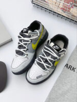 [Custom Hiking]  Dunk Skateboarding Shoes Unisex Low-top Grey/green - Image 11