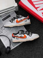 [Custom Sunrise]  Dunk Skateboarding Shoes Unisex Low-top Gray - Image 8