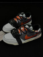 [Custom A Journey of Survival]  Dunk Skateboarding Shoes Unisex Low-top Black/Gray/Orange - Image 6