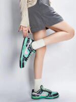 [Custom Female Ghost]  Dunk Skateboarding Shoes Women's Low-top Black/pink - Image 8