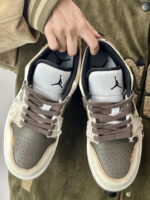 [Custom Sandstorm]Air Jordan 1 Low Unisex Brown - Image 8