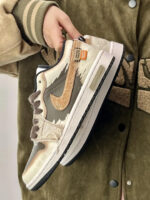 [Custom Sandstorm]Air Jordan 1 Low Unisex Brown - Image 7