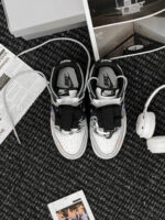 [Custom Northern Lights]  Dunk Skateboarding Shoes Low-top Grey/black - Image 7