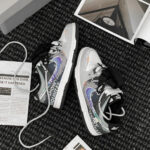 [Custom Northern Lights]  Dunk Skateboarding Shoes Low-top Grey/black - Image 3