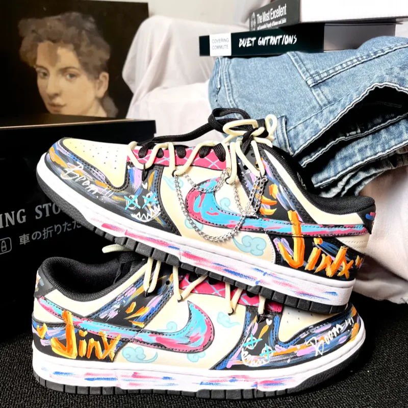 2310592654_byte3292544byte_f864bf8c6da5ad50ac57aab3403c2406_iOS_w1440h1920.png Death Sparks - Custom Dunk Low Unisex Street Graffiti Skateboarding Shoes - Image 1